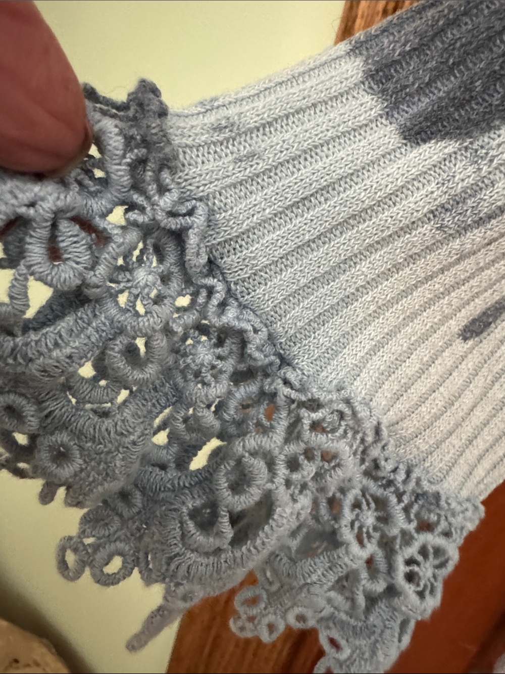 Blue Tie-Dye Crochet Accent Tunic - Picture 6 of 7